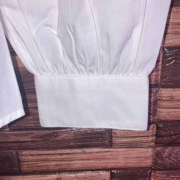 Vtg Womens Westbound size 8 White Puff Shoulder Button up Long sleeve w/cherry - Picture 4 of 12
